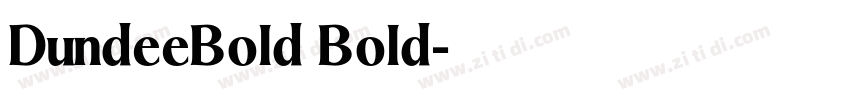 DundeeBold Bold字体转换